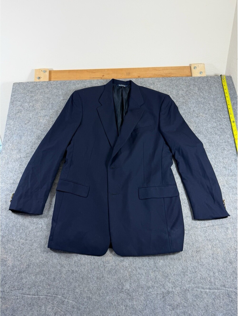 Burberry's Mens Navy Suit Blazer Jacket 22x33